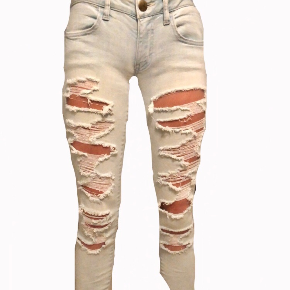 American Eagle Light Blue Ripped Jeans